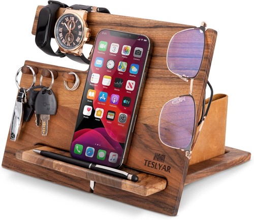 Wooden docking station - wooden, mobile