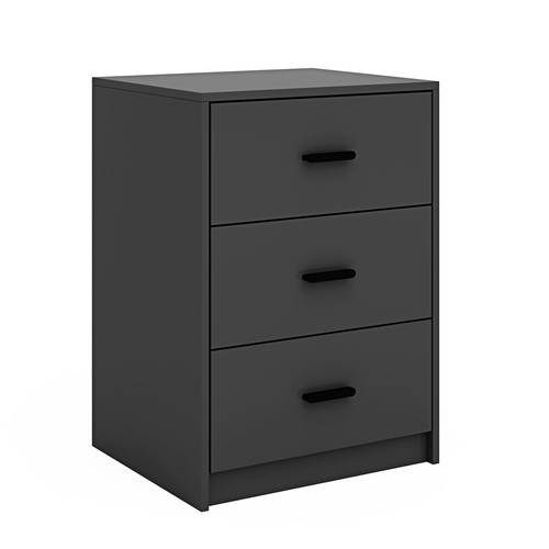 Modern white drawer bedside - modern, 3