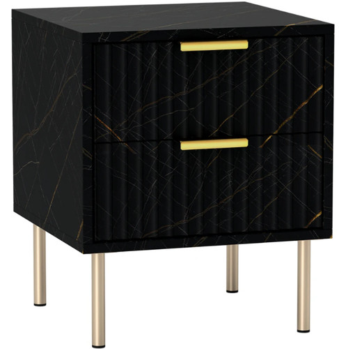 Elegant two drawer bedside - elegant,