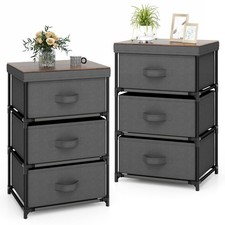 3-Tier Bedside Table Set of 2