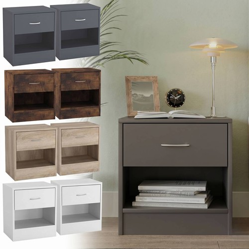 Wooden bedside table cabinet - wooden,