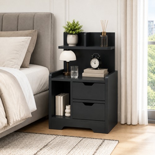 Bedside table with - table, 2
