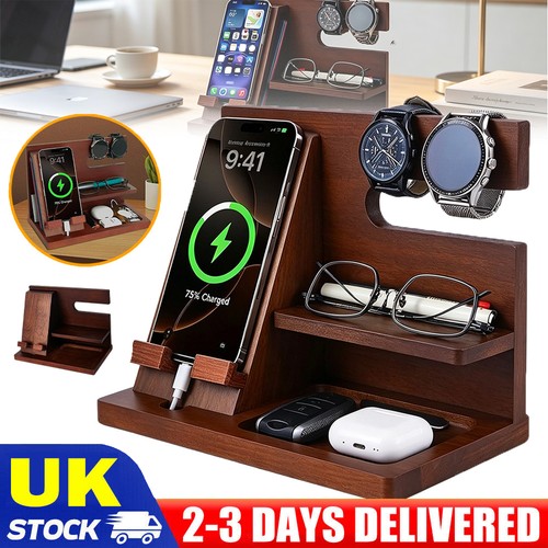 Wooden docking station mobile - station,