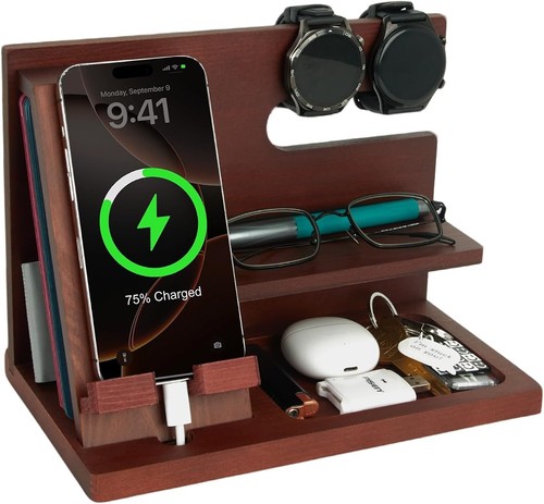 Wooden docking station desktop - docking,