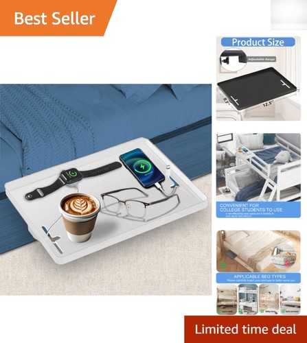 Compact white bedside - bedside, table