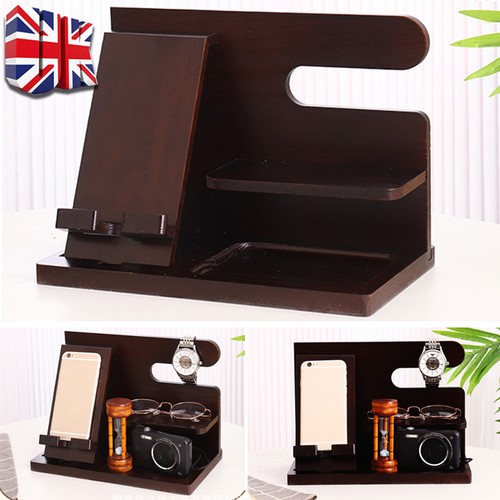 Wooden docking station desktop - wooden,