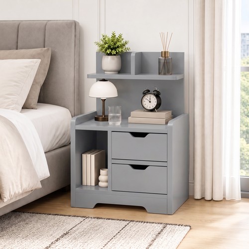 Bedside table with drawers - with, 2