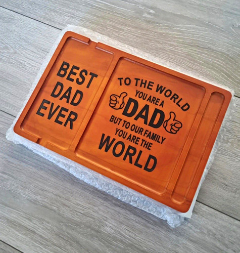 Mens worlds best dad wooden - worlds,