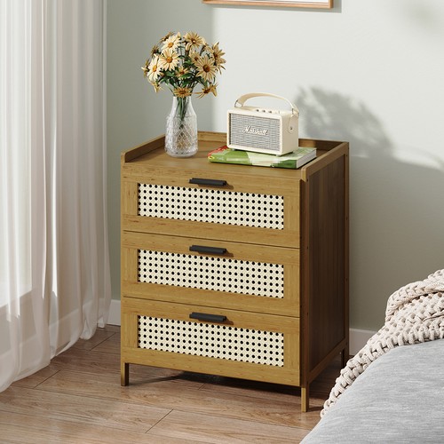 Wooden bedside table - wooden, 3