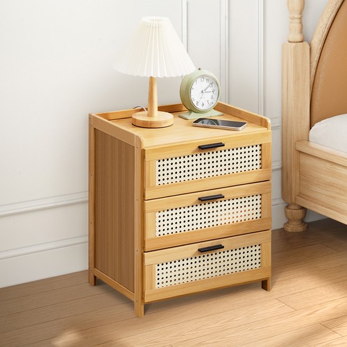 Bamboo nightstand storage - bamboo,