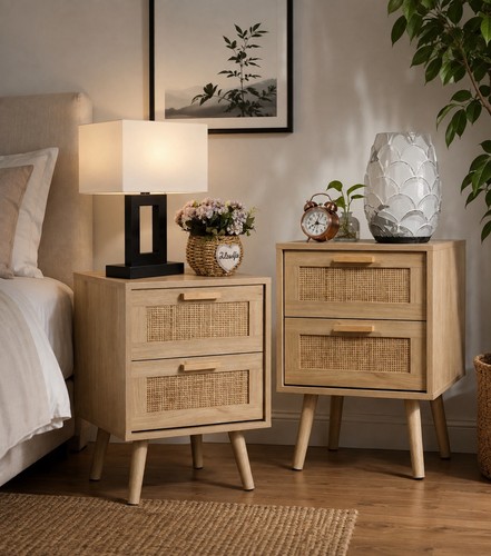 Bedside table with - table, drawers