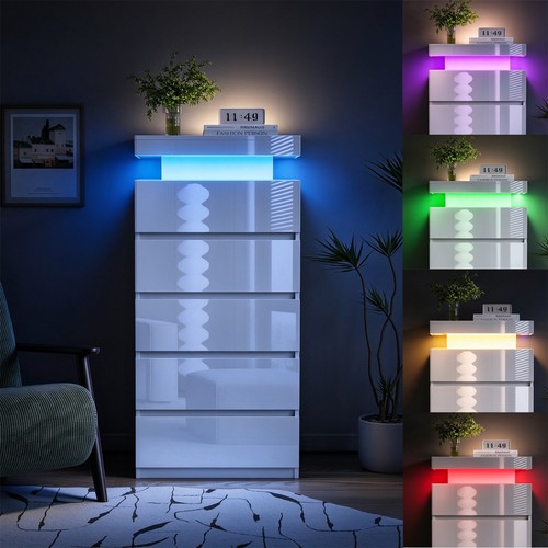 High gloss chest drawers - of,