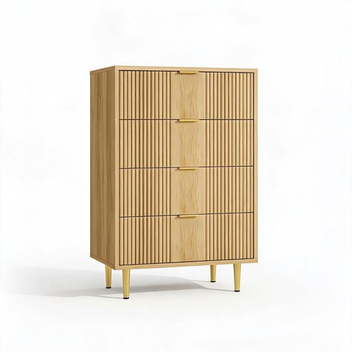 Drawer modern fluted bedside - drawer,