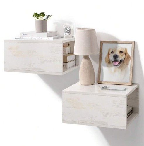 Floating bedside table set - bedside, of
